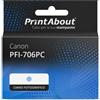 PrintAbout Cartuccia compatibile Canon PFI-706PC - Ciano fotografico Alta capacità
