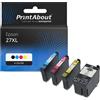 PrintAbout Cartuccia compatibile Epson 27XL (T2711/12/13/144010) - 4 colori ad alta capacità multipack - 1131322