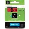 Dymo Nastro Dymo 45807 (S0720870) - Nero su rosso (19 mm)