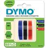 Dymo Nastro Dymo S0847750 - Bianco su nero/rosso/blu (9 mm)