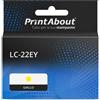 PrintAbout Cartuccia compatibile Brother LC-22EY - Giallo