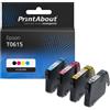 PrintAbout Cartuccia compatibile Epson T0615 - 4 colori Multipack