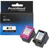 PrintAbout Cartuccia compatibile HP 301XL (N9J72AE) - Nero + 3 Colori Alta Capacità Multipack