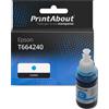 PrintAbout Cartuccia compatibile Epson T664240 - Ciano