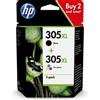 HP Cartuccia stampante HP 305XL (6ZA94AE) - Nero + 3 colori Alta capacità Multipack