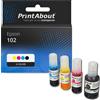 PrintAbout Cartuccia compatibile Epson 102 (T03R14/24/34/440) - 4 colori Multipack
