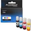 PrintAbout Cartuccia compatibile Epson 104 (C13T00P14/24/34/440) - 4 colori Multipack