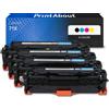 PrintAbout Toner compatibile Canon 718 - 4 colori Multipack