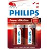 Philips Batteria Philips Power Alkaline LR14 Baby C 2 stuks