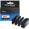 PrintAbout Cartuccia compatibile HP 950/951XL (C2P43AE) - 4 colori Alta Capacità Multipack