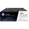 HP Toner HP 305A (CF370AM) - 3 colori Multipack