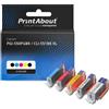 PrintAbout Cartuccia compatibile Canon PGI-550PGBK / CLI-551BK XL - 5 colori Alta capacità Multipack