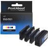 PrintAbout Cartuccia compatibile HP 950/951 (6ZC65AE) - 4 colori Multipack