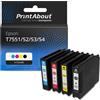 PrintAbout Cartuccia compatibile Epson T7551/52/53/54 - 4 colori Multipack