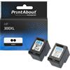 PrintAbout Cartuccia compatibile HP 300XL (D8J43AE) - Nero Alta capacità Multipack Confezione da 2 pezzi