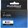 PrintAbout Cartuccia compatibile HP 31+32XL (1VU24/26/27/28AE) - 4 colori Multipack