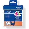 Brother Cartuccia stampante Brother LC-521VAL - 4 colori Multipack