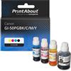 PrintAbout Cartuccia compatibile Canon GI-50PGBK/C/M/Y - 4 colori Alta capacità Multipack