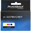 PrintAbout Cartuccia compatibile Brother LC-3237BK/C/M/Y - 4 colori Multipack