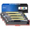 PrintAbout Toner compatibile HP 207X (W2210/11/12/13X) - 4 colori Alta capacità Multipack