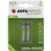 Agfaphoto Batteria ricaricabile Micro AAA 2-pack