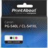 PrintAbout Cartuccia compatibile Canon PG-540L / CL-541XL - Nero + 3 colori Alta capacità Multipack