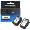 PrintAbout Cartuccia compatibile Canon PG-575 + CL-576 - Nero + 3 colori Multipack