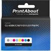 PrintAbout Cartuccia compatibile Canon CLI-65BK/C/M/Y/GY/LGY/PM/PC - 8 colori Multipack