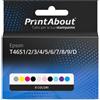 PrintAbout Cartuccia compatibile Epson T46S1/2/3/4/5/6/7/8/9/D - 10 colori Multipack