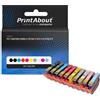 PrintAbout Cartuccia compatibile Canon PFI-300PBK/MBK/C/R/M/Y/GY/CO/PM/PC - 10 colori Multipack