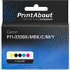 PrintAbout Cartuccia compatibile Canon PFI-030BK/MBK/C/M/Y - 5 colori Multipack
