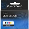 PrintAbout Cartuccia compatibile Epson C529R/C579R (T01D1/2/3/400) - 4 colori Capacità extra-elevata Multipack