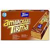 Tirma Ambrosia al Cioccolato al Latte e Crema di Nocciole | Barrette di Cioccolato | Wafer Ripieni di Crema alle Nocciole | Senza Uova | Adatto ai Vegetariani | Confezione da 301gr, 14x21,5gr