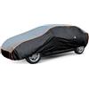 WALSER Telo Copriauto antigrandine, copertura per auto antigrandine, telone protettivo idrorepellente Basic, telo copriauto Misura 5 - antracite-nero