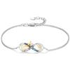 ABIGY Bracciale in argento sterling 925 con ape, infinito, con turchese, da donna, Argento sterling