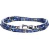 COAI Bracciale da Uomo in Pietre Naturali, Bracciale Doppio Strato da Uomo con Perline Heishi di Lapislazzuli S