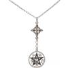 Minoplata Collana con ciondolo a forma di nodo di strega e tetragamaton in argento sterling