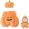 lasuroa Set di Costumi per Bambole di Halloween, Simpatica Zucca Peluche Tuta con Copricapo Accessori per Bambole e Decorazioni Feste da Collezione