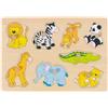 Goki - 57874 - con Built-in Legno Puzzle - Gli Animali del Giardino zoologico