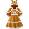 ReliBeauty Vestito Renna Bambina Costume Natale,130