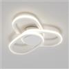 LQWELL Plafoniera LED moderna, lampada da soffitto LED da 40cm, Disegno a quadrifoglio, 48W 4000K 5350LM, IP44 impermeabile, realizzata in metallo e acrilico, per bagno, camera da letto, soggiorno