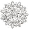 FINGERINSPIRE 10,5 cm tondo strass applique con retro in metallo platino cristallo patch per matrimonio spille da sposa sciarpa abito da sposa abbigliamento scarpe fai da te