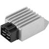 Tiardey Regolatore di Tensione per motociclette Raddrizzatore a 4 Pin da 12 V per Scooter Ciclomotori Veicoli Fuoristrada Go-Kart Buggie