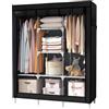 MAGIC SELECT Armadio Portatile in Tela, Portatili Armadio Guardaroba Pieghevole, per Riporre gli Oggetti Impermeabile, Guardaroba Organizzatore per Casa, Camera da Letto e Soggiorno. (150×170×45 cm)