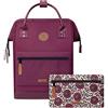 Cabaïa - Zaino Adventurer Nice - Medium 18L - Idrorepellente - scomparto per PC fino a 13″ - 2 tasche intercambiabili - Vegan certificato - Zaino da viaggio, lavoro e scuola - Viola