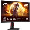 AOC Gaming U27G4R - Monitor 4K Ultra HD da 27 pollici, 160 Hz in UHD o 320 Hz in FHD, Dual Frame, 1 ms, compatibile G-Sync, HDR400 3840x2160, 2x HDMI 2.1, 1x DisplayPort 1.4, hub USB