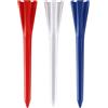 Izzo Tee da golf in plastica, 3,8 cm, rosso/bianco/blu, confezione da 100
