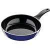 Silit Uncoated Emma con Fiamma Protezione Silargan Funzionale Ceramica Padella, Blu, 24 cm