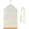 CRFASIBE Tappeto da Preghiera Musulmano con Perline di Preghiera, Tasbih Sajadah Islamico Tappeto da Preghiera in Flanella con Frange, Set Regalo Ramadan Eid Mubarak (Beige)