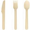 HUANR Posate Monouso in Legno, 300 Pezzi Set Posate da Picnic | 100 Forchette, 100 Cucchiai e 100 Coltelli | Ideale per Feste, Campeggio, Barbecue, Compleanni e Eventi | Pratico e Igienico